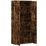 vidaXL Dulap înalt, stejar fumuriu, 80x35x180 cm, lemn prelucrat