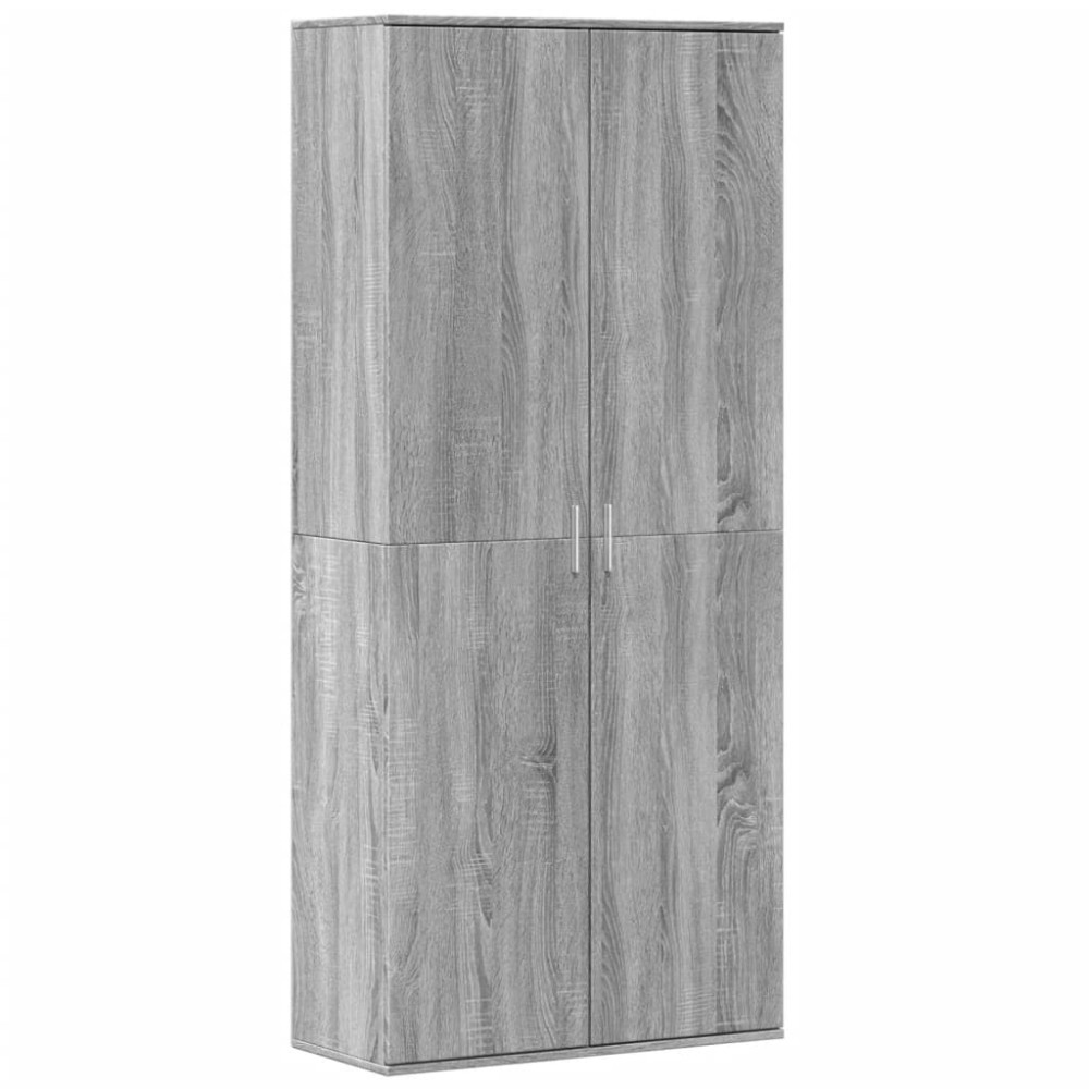 vidaXL Dulap înalt, gri sonoma, 80x35x180 cm, lemn prelucrat