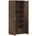 vidaXL Dulap înalt, stejar maro, 80x35x180 cm, lemn prelucrat vidaXL Dulap înalt, stejar maro, 80x35x180 cm, lemn prelucrat