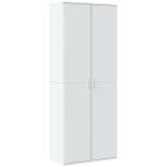 vidaXL Dulap înalt, alb, 70x35x180 cm, lemn prelucrat vidaXL Dulap înalt, alb, 70x35x180 cm, lemn prelucrat