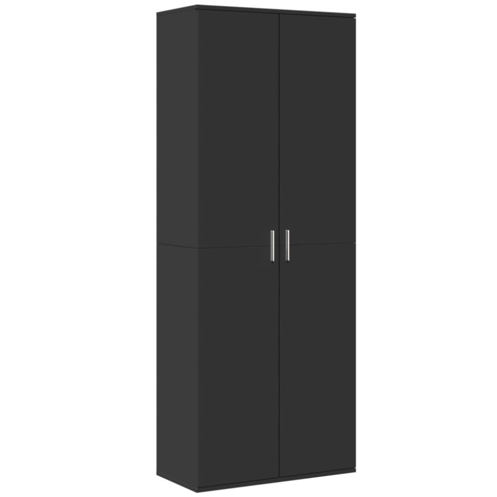vidaXL Dulap înalt, negru, 70x35x180 cm, lemn prelucrat