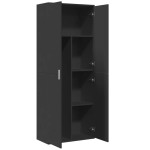 vidaXL Dulap înalt, negru, 70x35x180 cm, lemn prelucrat vidaXL Dulap înalt, negru, 70x35x180 cm, lemn prelucrat