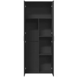 vidaXL Dulap înalt, negru, 70x35x180 cm, lemn prelucrat vidaXL Dulap înalt, negru, 70x35x180 cm, lemn prelucrat