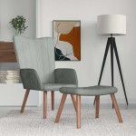 vidaXL Scaun de relaxare cu taburet, gri deschis, catifea vidaXL Scaun de relaxare cu taburet, gri deschis, catifea