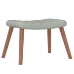 vidaXL Scaun de relaxare cu taburet, gri deschis, catifea vidaXL Scaun de relaxare cu taburet, gri deschis, catifea