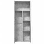 vidaXL Dulap înalt, gri beton, 70x35x180 cm, lemn prelucrat
