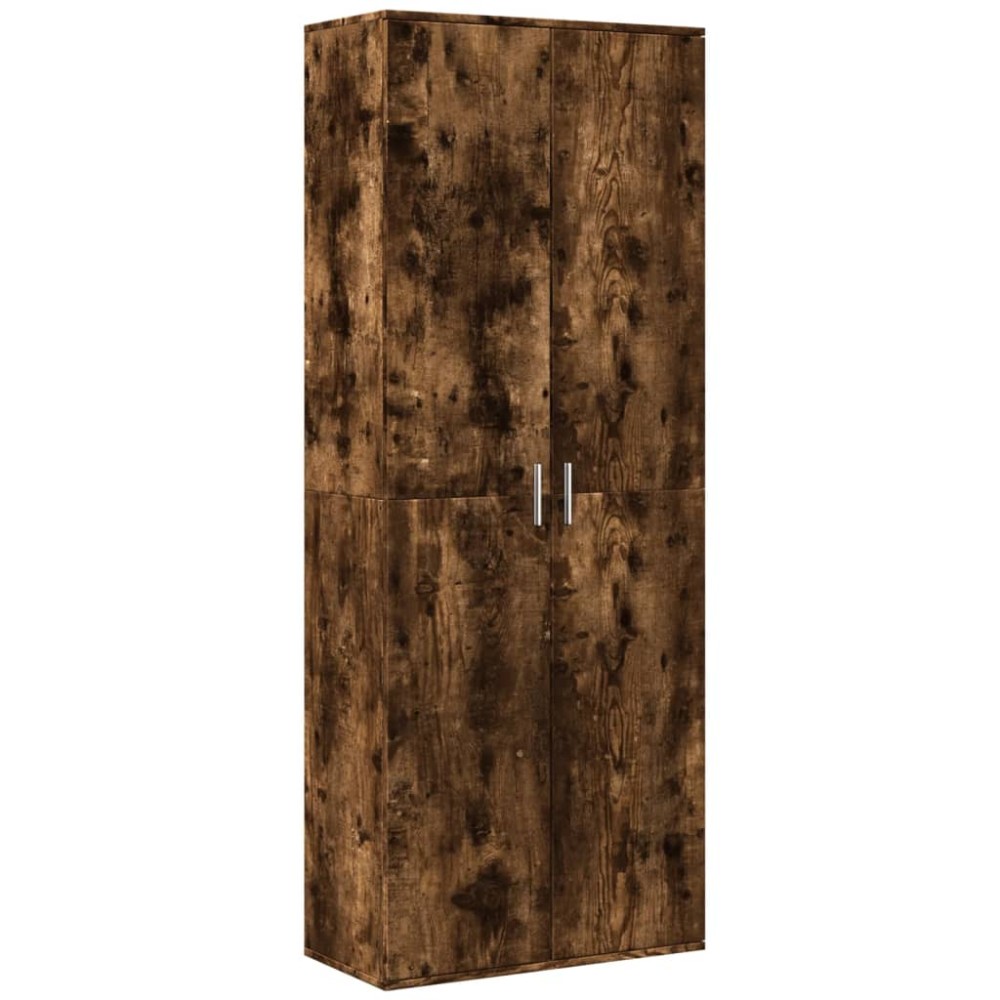 vidaXL Dulap înalt, stejar fumuriu, 70x35x180 cm, lemn prelucrat