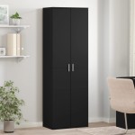 vidaXL Dulap înalt, negru, 60x35x180 cm, lemn prelucrat