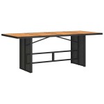 vidaXL Set mobilier de grădină cu perne, 9 piese, negru, poliratan vidaXL Set mobilier de grădină cu perne, 9 piese, negru, poliratan