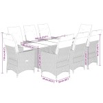 vidaXL Set mobilier de grădină cu perne, 9 piese, negru, poliratan vidaXL Set mobilier de grădină cu perne, 9 piese, negru, poliratan