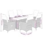 vidaXL Set mobilier de grădină cu perne, 7 piese, negru, poliratan vidaXL Set mobilier de grădină cu perne, 7 piese, negru, poliratan