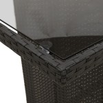 vidaXL Set mobilier de grădină cu perne, 9 piese, negru, poliratan vidaXL Set mobilier de grădină cu perne, 9 piese, negru, poliratan