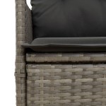 vidaXL Set mobilier grădină cu perne, 9 piese, gri, poliratan vidaXL Set mobilier grădină cu perne, 9 piese, gri, poliratan