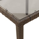 vidaXL Set mobilier de grădină, 5 piese, cu perne, maro, poliratan vidaXL Set mobilier de grădină, 5 piese, cu perne, maro, poliratan