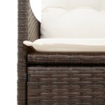 vidaXL Set mobilier de grădină, 5 piese, cu perne, maro, poliratan vidaXL Set mobilier de grădină, 5 piese, cu perne, maro, poliratan