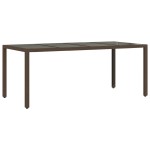 vidaXL Set mobilier de grădină cu perne, 9 piese, maro, poliratan