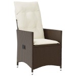 vidaXL Set mobilier de grădină cu perne, 9 piese, maro, poliratan