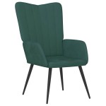 vidaXL Scaun de relaxare, verde închis, catifea vidaXL Scaun de relaxare, verde închis, catifea