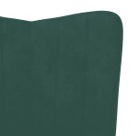 vidaXL Scaun de relaxare, verde închis, catifea vidaXL Scaun de relaxare, verde închis, catifea