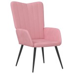 vidaXL Scaun de relaxare, roz, catifea