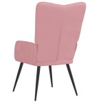 vidaXL Scaun de relaxare, roz, catifea