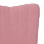 vidaXL Scaun de relaxare, roz, catifea