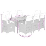 vidaXL Set mobilier de grădină cu perne, 9 piese, negru, poliratan vidaXL Set mobilier de grădină cu perne, 9 piese, negru, poliratan