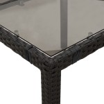 vidaXL Set mobilier de grădină cu perne, 7 piese, negru, poliratan vidaXL Set mobilier de grădină cu perne, 7 piese, negru, poliratan