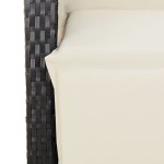vidaXL Set mobilier de grădină cu perne, 9 piese, negru, poliratan vidaXL Set mobilier de grădină cu perne, 9 piese, negru, poliratan