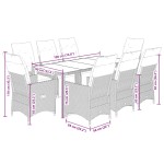 vidaXL Set mobilier de grădină cu perne, 9 piese, negru, poliratan vidaXL Set mobilier de grădină cu perne, 9 piese, negru, poliratan