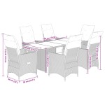 vidaXL Set mobilier de grădină cu perne, 7 piese, negru, poliratan vidaXL Set mobilier de grădină cu perne, 7 piese, negru, poliratan