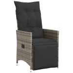 vidaXL Set bistro de grădină cu perne, 5 piese, gri, poliratan vidaXL Set bistro de grădină cu perne, 5 piese, gri, poliratan