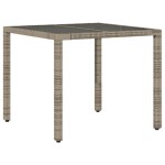 vidaXL Set bistro de grădină cu perne, 3 piese, gri, poliratan vidaXL Set bistro de grădină cu perne, 3 piese, gri, poliratan