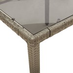 vidaXL Set bistro de grădină cu perne, 5 piese, gri, poliratan vidaXL Set bistro de grădină cu perne, 5 piese, gri, poliratan