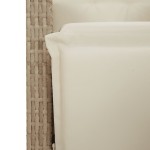 vidaXL Set bistro de grădină, 3 piese, cu perne, bej, poliratan vidaXL Set bistro de grădină, 3 piese, cu perne, bej, poliratan