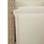 vidaXL Set bistro de grădină, 5 piese, cu perne, bej, poliratan vidaXL Set bistro de grădină, 5 piese, cu perne, bej, poliratan