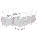 vidaXL Set bistro de grădină, 9 piese, cu perne, negru, poliratan vidaXL Set bistro de grădină, 9 piese, cu perne, negru, poliratan