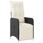 vidaXL Set bistro de grădină cu perne, 5 piese, negru, poliratan vidaXL Set bistro de grădină cu perne, 5 piese, negru, poliratan