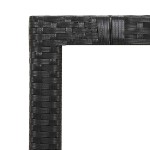 vidaXL Set bistro de grădină, 7 piese, cu perne, negru, poliratan vidaXL Set bistro de grădină, 7 piese, cu perne, negru, poliratan
