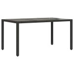 vidaXL Set bistro de grădină cu perne, 5 piese, negru, poliratan vidaXL Set bistro de grădină cu perne, 5 piese, negru, poliratan
