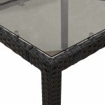 vidaXL Set bistro de grădină cu perne, 5 piese, negru, poliratan vidaXL Set bistro de grădină cu perne, 5 piese, negru, poliratan