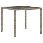 vidaXL Set bistro de grădină cu perne, 5 piese, gri, poliratan vidaXL Set bistro de grădină cu perne, 5 piese, gri, poliratan