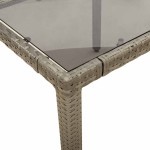 vidaXL Set bistro de grădină cu perne, 5 piese, gri, poliratan vidaXL Set bistro de grădină cu perne, 5 piese, gri, poliratan