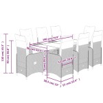 vidaXL Set bistro de grădină cu perne, 9 piese, maro, poliratan vidaXL Set bistro de grădină cu perne, 9 piese, maro, poliratan
