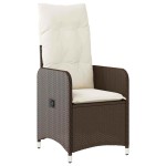 vidaXL Set bistro de grădină cu perne, 9 piese, maro, poliratan vidaXL Set bistro de grădină cu perne, 9 piese, maro, poliratan