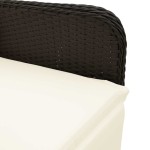 vidaXL Set bistro de grădină cu perne, 5 piese, negru, poliratan vidaXL Set bistro de grădină cu perne, 5 piese, negru, poliratan