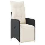 vidaXL Set bistro de grădină cu perne, 5 piese, negru, poliratan vidaXL Set bistro de grădină cu perne, 5 piese, negru, poliratan