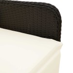 vidaXL Set bistro de grădină cu perne, 5 piese, negru, poliratan vidaXL Set bistro de grădină cu perne, 5 piese, negru, poliratan