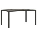 vidaXL Set bistro de grădină cu perne, 5 piese, negru, poliratan vidaXL Set bistro de grădină cu perne, 5 piese, negru, poliratan