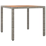 vidaXL Set bistro de grădină cu perne, 3 piese, gri, poliratan vidaXL Set bistro de grădină cu perne, 3 piese, gri, poliratan